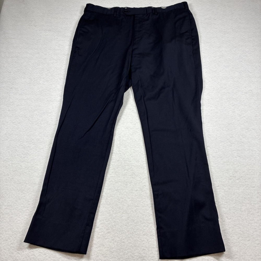 Brooks Brothers Dress Pants‎ Mens 38x30 Blue Wool Regent Fit Flat Front Trousers
